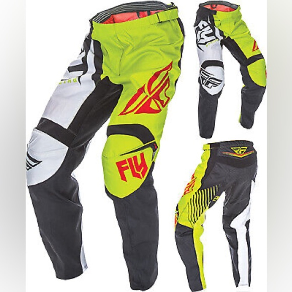 FLY RACING F-16 PANT BLACK/LIME Sz 26